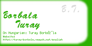 borbala turay business card